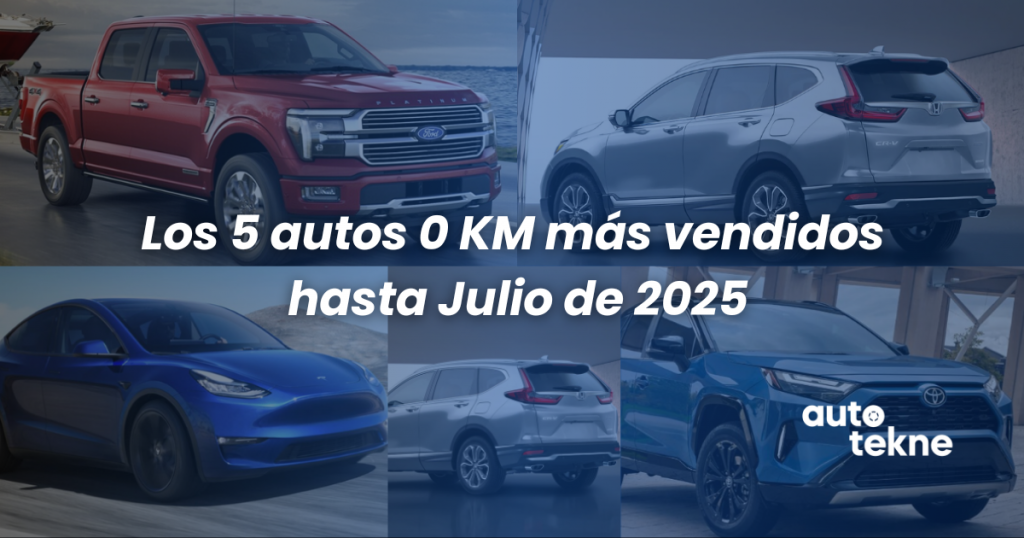 Los 5 autos 0 KM más vendidos hasta julio de 2025